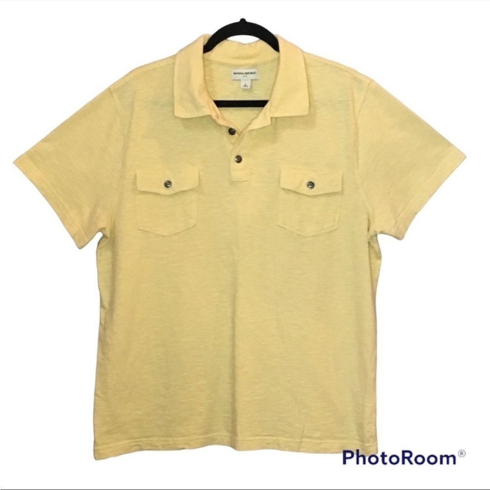 BANANA REPUBLIC Polo Shirt 
Yellow 
Size XL